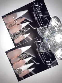 ネイルチップ ロングポイント フレンチ Foreverのサムネイル