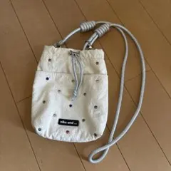 ニコアンド オリジナルビジュー巾着ショルダーバッグ niko and...