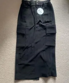 LASUD黒 ロングタイトスカート Mサイズ