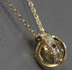 4℃ K18 YG ダブルループ ダイヤ ネックレスのサムネイル