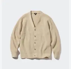 【UNIQLO】制服にお勧め　ベージュ Vネック 春夏カーディガン