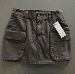 GU カーゴミニスカート ダークグレー デニム M　新品