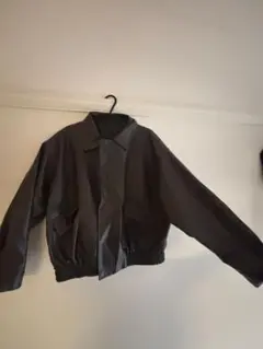 ダークグレー 合成皮革ジャケット