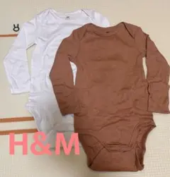 H&M 長袖ボディスーツ２枚セット　size90