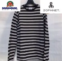 SOPHNET. × BARBARIAN ボーダーT カナダ製 黒ピンク M - メルカリ