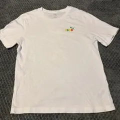 PUMA プーマ Tシャツ 白 ASIA S ロゴプリント
