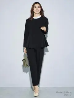 PLST フリルカラー2WAYペプラムセットアップ S