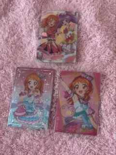 アイカツ! プリパラ ウエハース 大空あかり 真中らぁら セット サイン付き