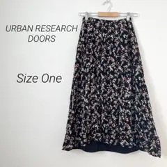 URBAN RESEARCH DOORS フラワープリントギャザースカート