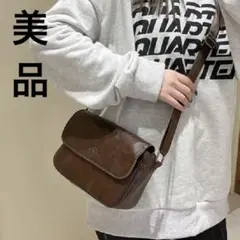 【美品】レザーショルダーバッグ ブラウン レディース/メンズ