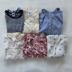 PETIT BATEAU プティマインキッズ服 まとめ売り 6点セット 110のサムネイル