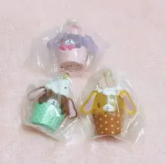 シュガーバニーズ カップケーキチャーム しろうさ くろうさ はなうさ セット