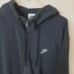 NIKE　ブラック　フード　パーカー　トレーナー　ジップ　フルジッパー　XL