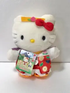 岡山限定 ハローキティ 桃太郎 ぬいぐるみ キーホルダー ご当地 平成