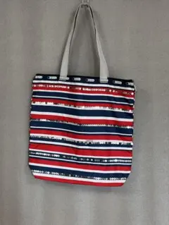 LeSportsac トートバッグ ストライプ スパンコール