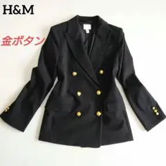 H&M ダブルブレストブレザー　金ボタン　テーラードジャケット