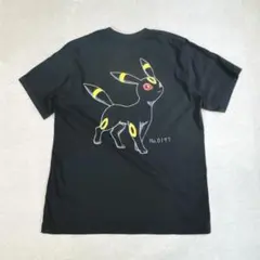 ユニクロ〔M〕ポケモン UT ブラッキー Tシャツ 月光 スケッチ風 黒