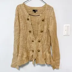 美品❤️ana レース編み カーディガン 《L》ベージュ　長袖