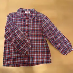 MIKI HOUSE チェック柄 長袖シャツ 110㎝　ミキハウス