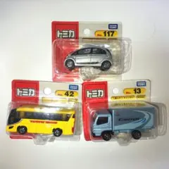 トミカ　１３三菱ふそうキャンター、４２はとバス、１１７三菱　ｉ−ＭｉＥＶ