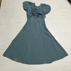 archives キャミワンピース 2WAY パフスリーブ くすみグリーン