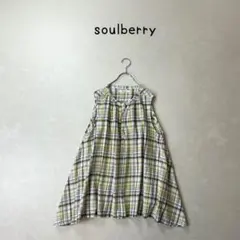 soulberry ナチュラン取り扱い　リネンブレンド　チェック　チュニックのサムネイル