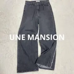 UNE MANSION ワイドデニムパンツ グレー ハイウエスト ストレートのサムネイル
