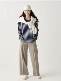 ブラッシュドジャージーワイドパンツ