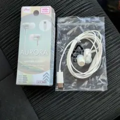 DAISO AURORA Type-C イヤホン Sparkle Whiteのサムネイル