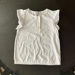 agnès b. フリル袖 Tシャツ 6 ans ホワイト