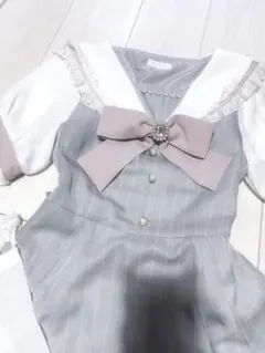 リズリサ　セーラーカラーセットアップ　グレー