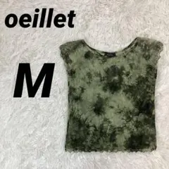 【y2k】oeillet タイダイ柄 メッシュトップス シアー フリル Mのサムネイル