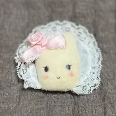 サンリオ シークレットへアクリップ ホワイトフリル マロンクリーム