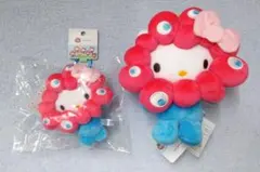 【新品】万博会場限定　サンリオミャクミャク　キティ　ぬいぐるみ　カラビナ　セット
