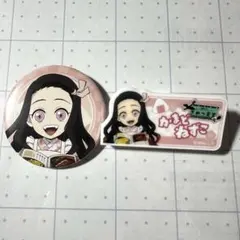 竈門禰豆子 きめつ食堂 ネームプレート風バッジ 缶バッジ