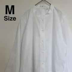 美品 ユニクロ +J スーピマコットン スタンドカラーシャツ M白 ジルサンダー