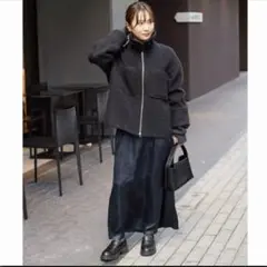 ループカットシャギージップコート