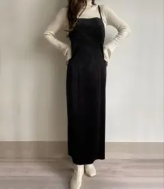 callautia ベロア調Iラインキャミワンピース