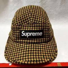Supreme Houndstooth Camp Cap レッド 2006年 - メルカリ