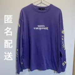 【JUNGLE STORM 】パープル トレーナー M 長袖　花バックプリントのサムネイル