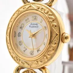 美品 稼働品 ANNE KLEIN アンクライン レディース腕時計 シェル文字盤のサムネイル