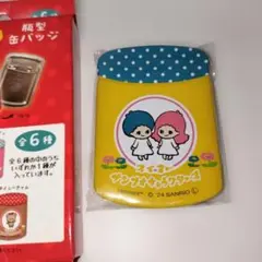 SWIMMER 산리오 キャラクターズ 瓶型缶バッジ リトルツインスターズ