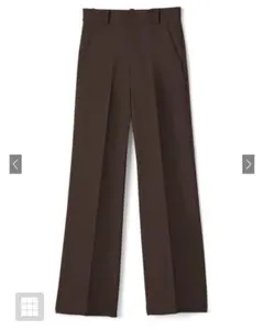 ブラウン　GRLセンタープレスストレートパンツ　L