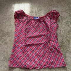 Burberry Blue Label 半袖シャツ 38サイズ 赤