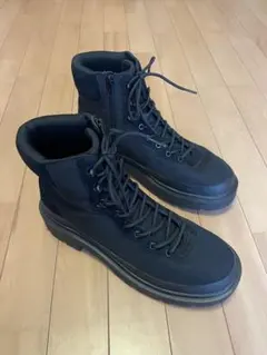 美品 ユニクロC レースアップブーツ　27.5cm ブラック ジップ付 着脱簡単