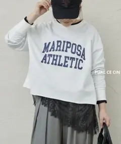 新品タグ無 インレイショートプルオーバー PUAL CE CIN オフホワイト