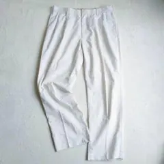 ユナイテッドアローズ◇ツータックパンツ リネン混 ストレート スラックス L
