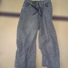 ケミカルウォッシュデニムグレー
