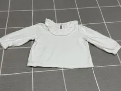 ホワイトフリル長袖シャツ 90cm
