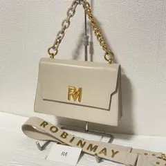 【希少】ロビンメイ ROBINMAY ショルダーバッグ　ハンドバッグ　ベージュのサムネイル